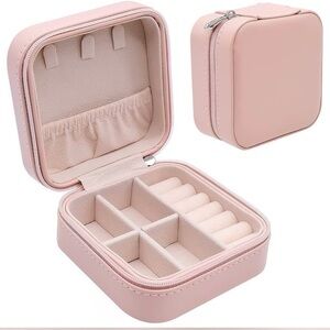 Travel Jewelry Organizer Case for Women - Blush Pink